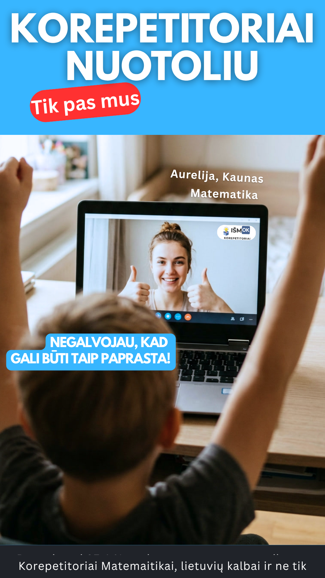 Korepetitoriai Išmok Facebook ad: Noriu