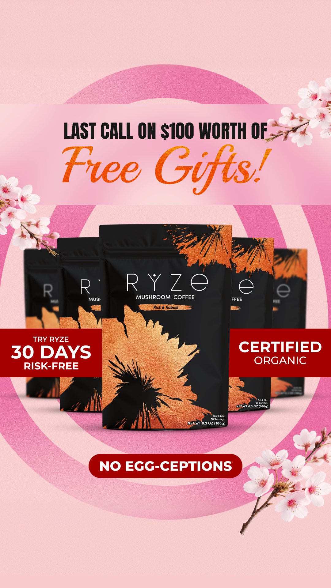 RYZE Superfoods Facebook ad