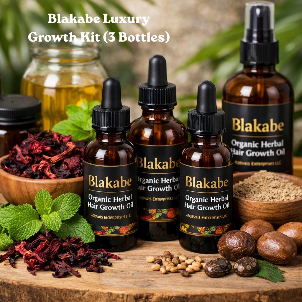 blakabe Facebook ad: Newly Improved!Our Blakabe Organic Herbal Hair Growth Oil…