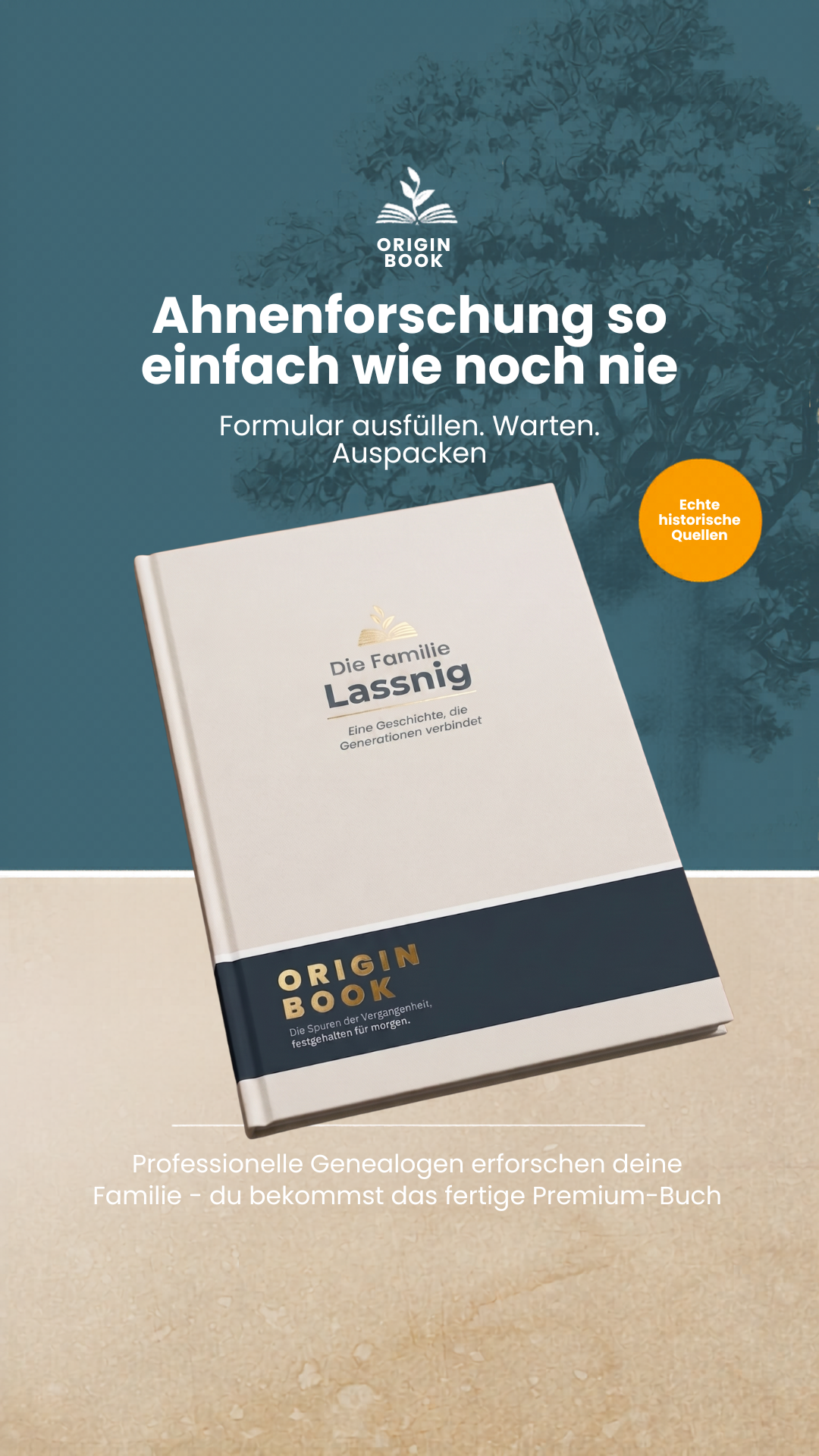 Originbook Facebook ad