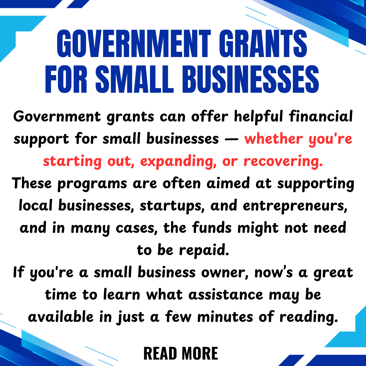 Wise Info Facebook ad: Essential Info on Business Funding Grants