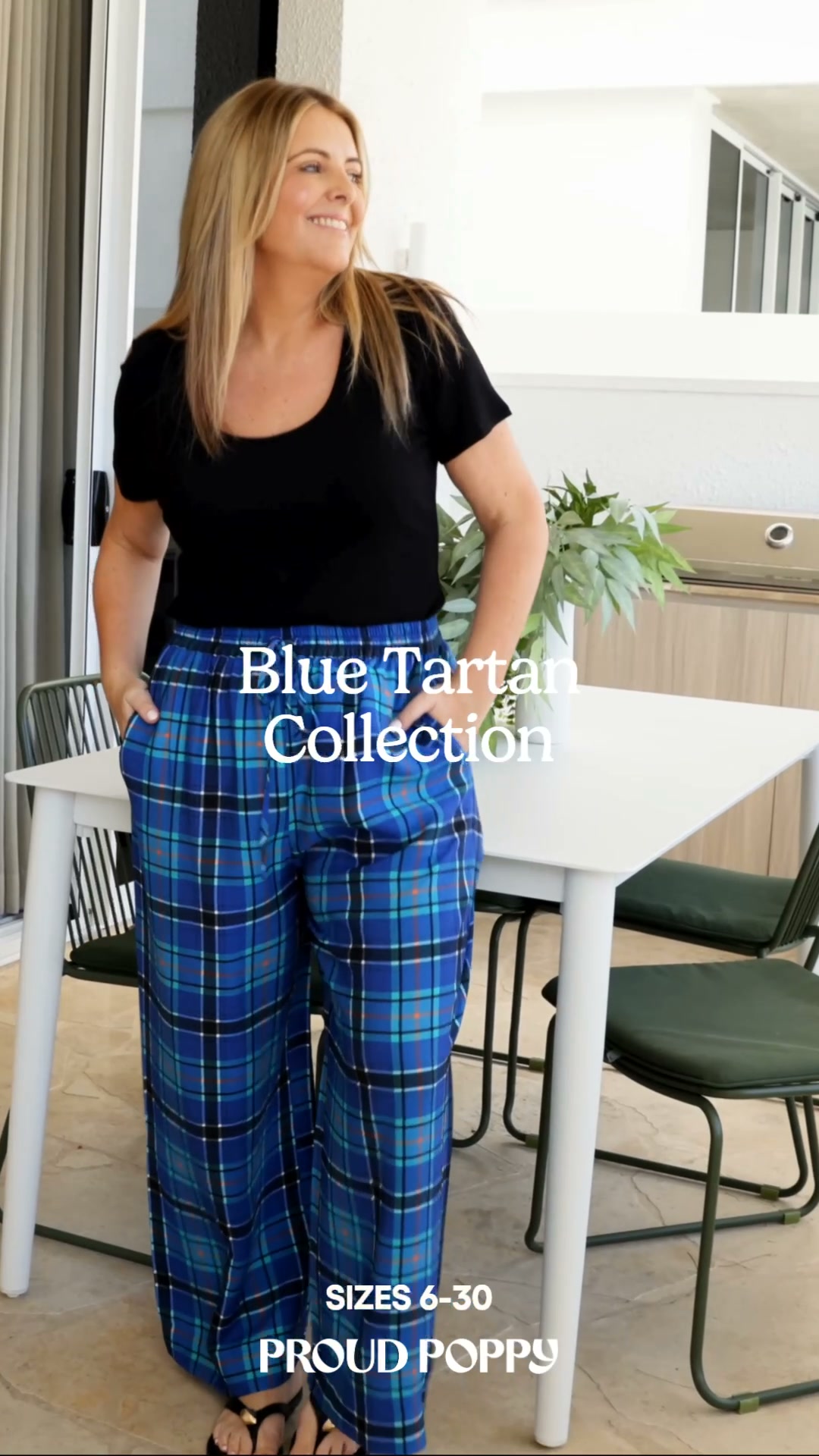 Proud Poppy Clothing Facebook ad: Meet Blue Tartan