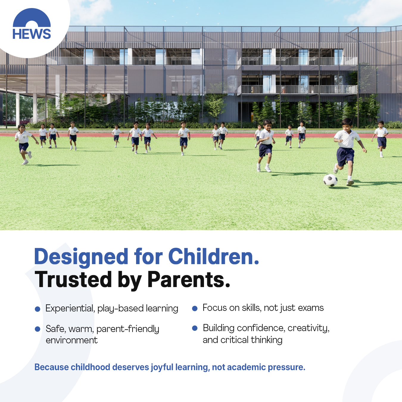 HEWS - Horizon Experiential World School Facebook ad: Follow us on Instagram to explore an education…