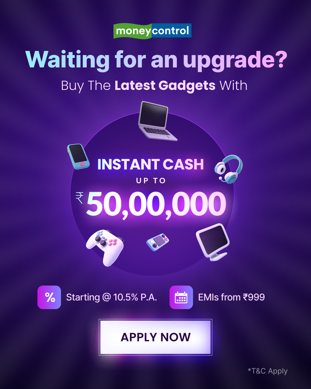 Instant Loans by Moneycontrol Facebook ad