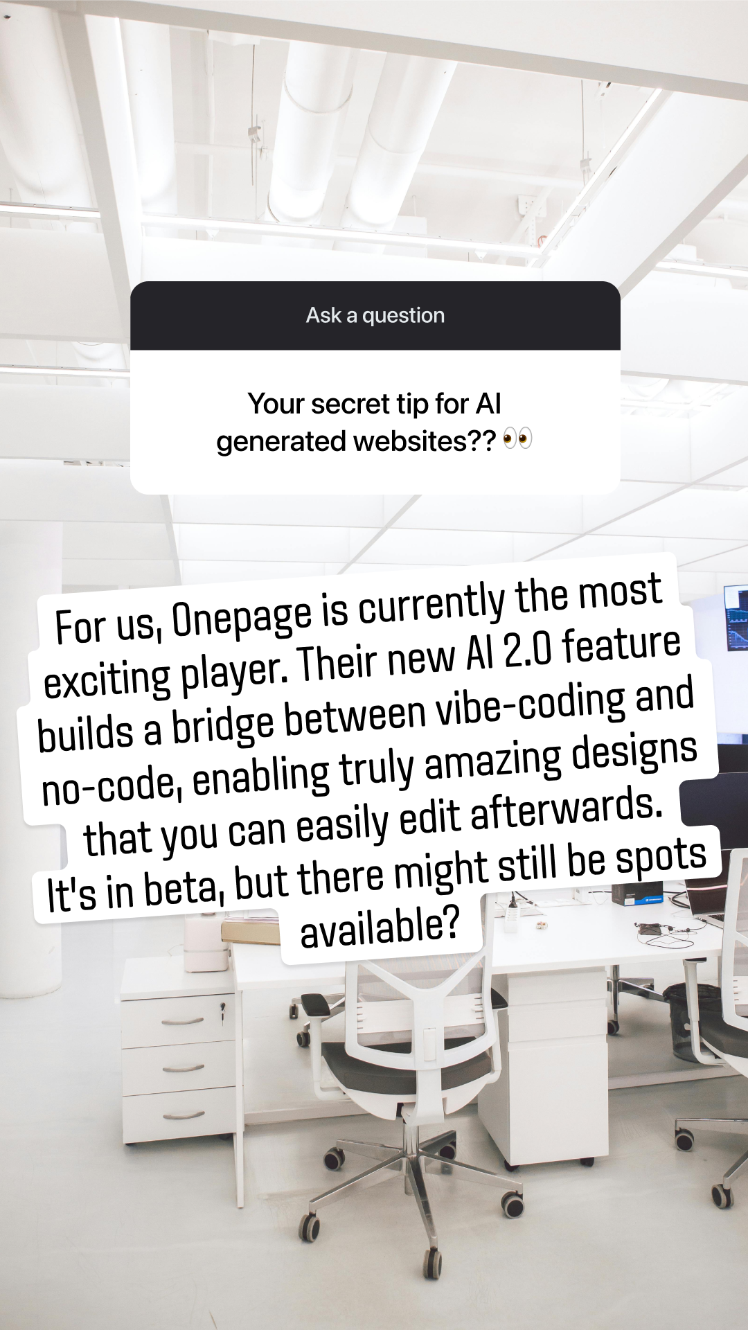 Onepage Facebook ad