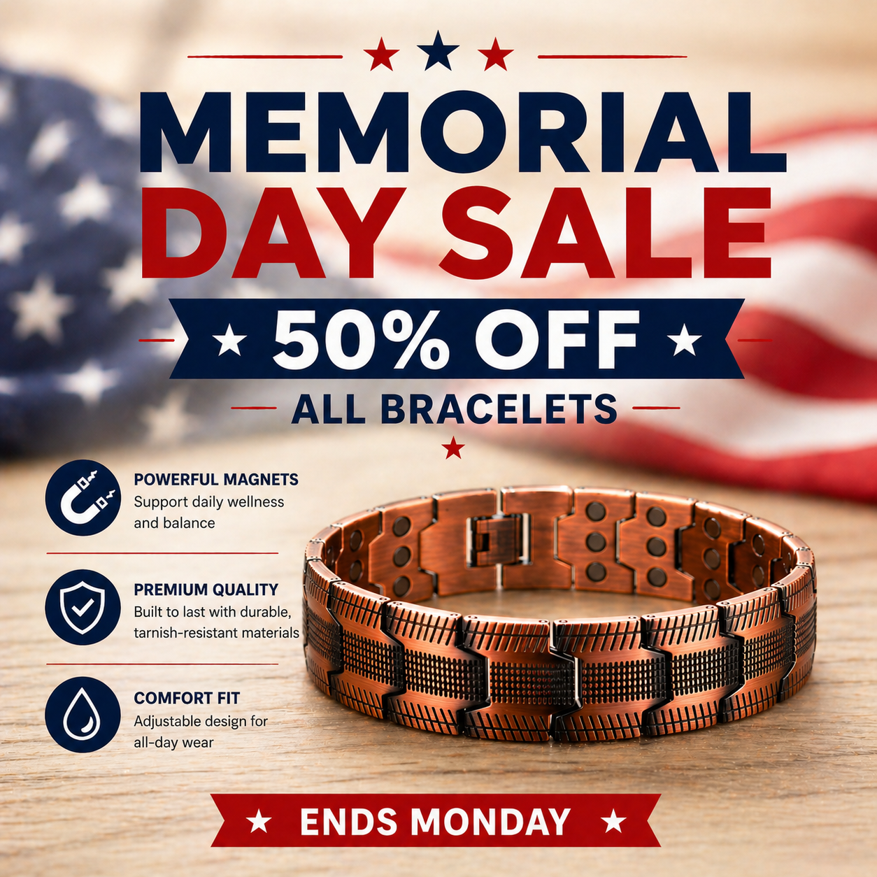 Nora Giles Facebook ad: Memorial Day Sale Ends Monday!
