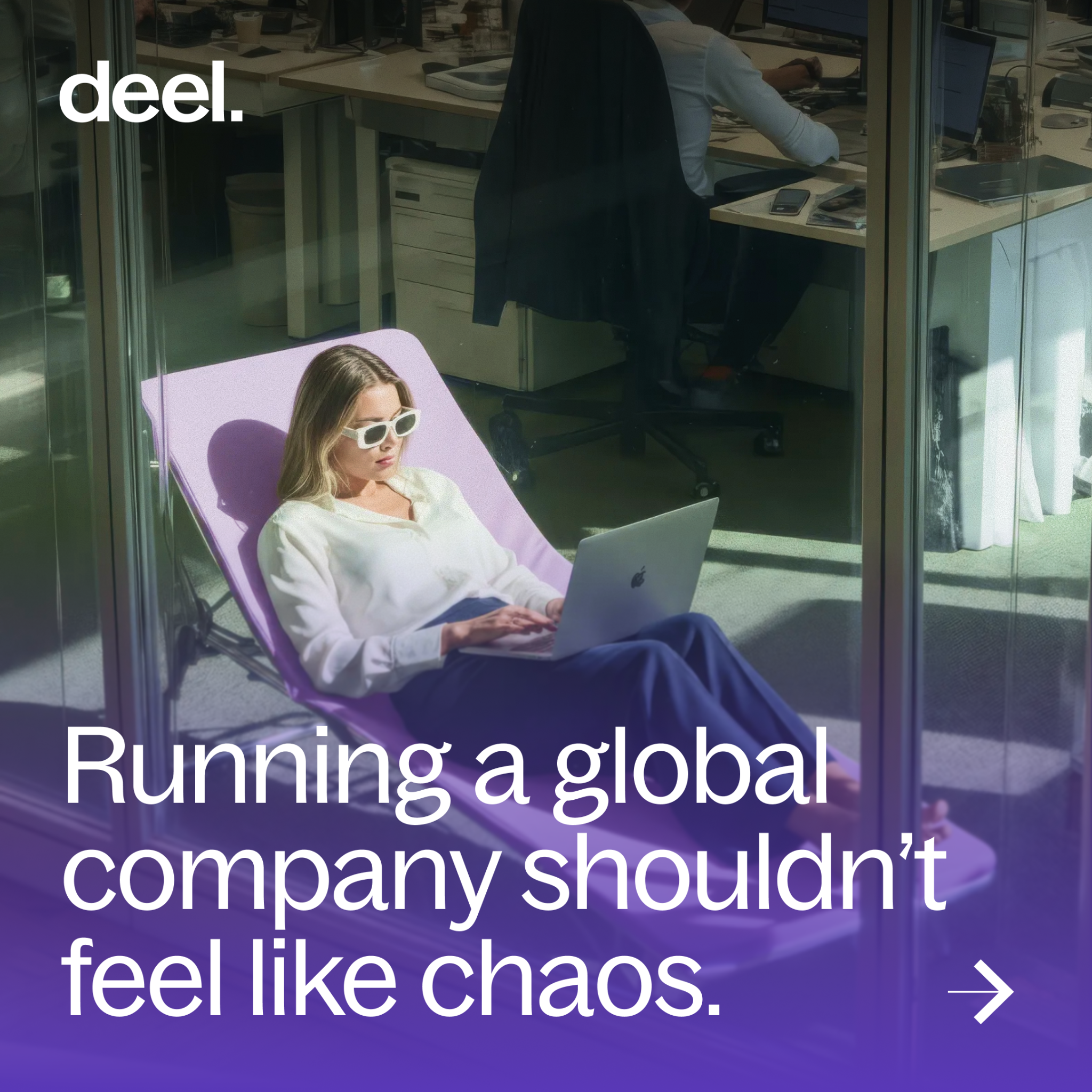 Deel Facebook ad: If global team management feels like it’s held…