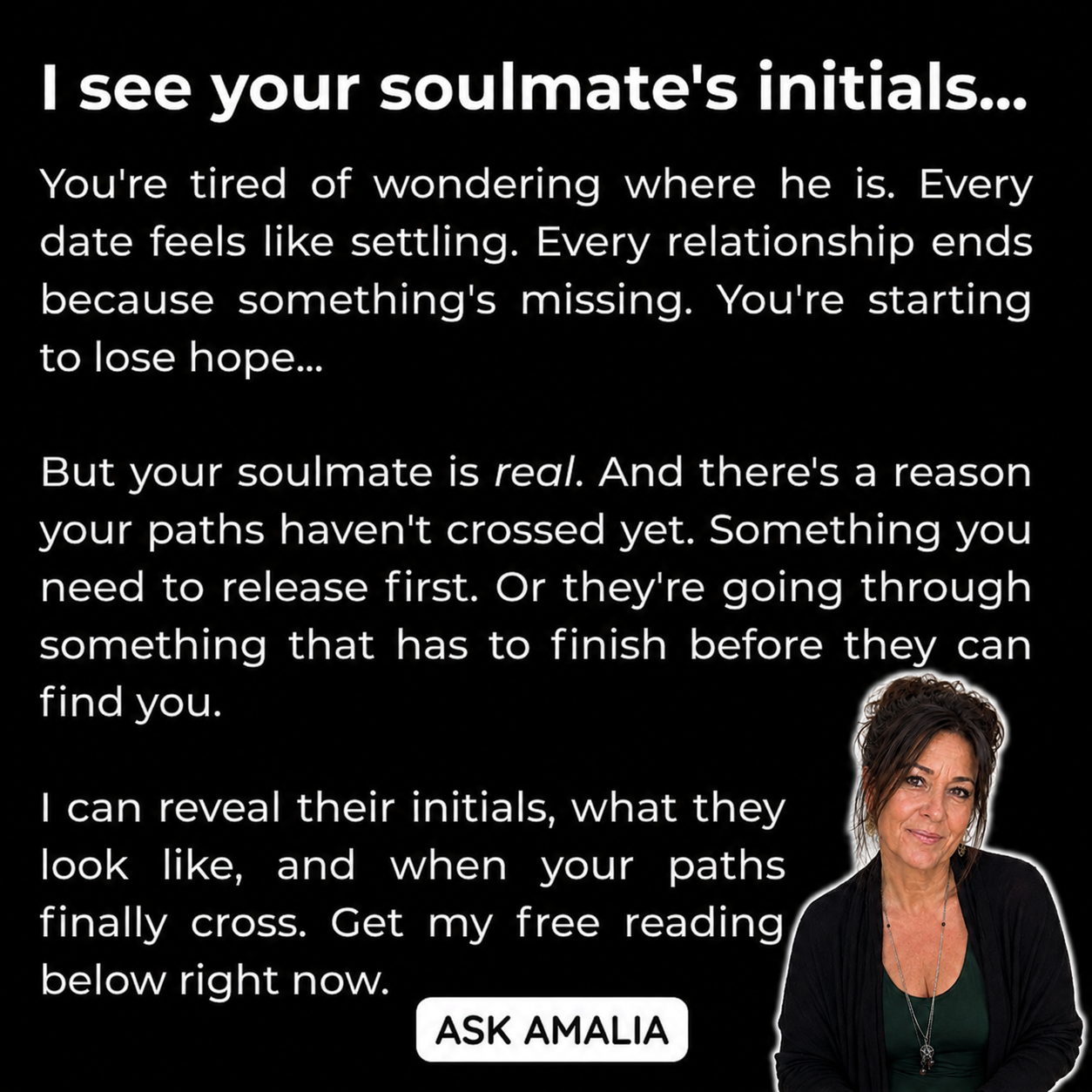Sarah Mitchell Facebook ad: Pick a Card Now