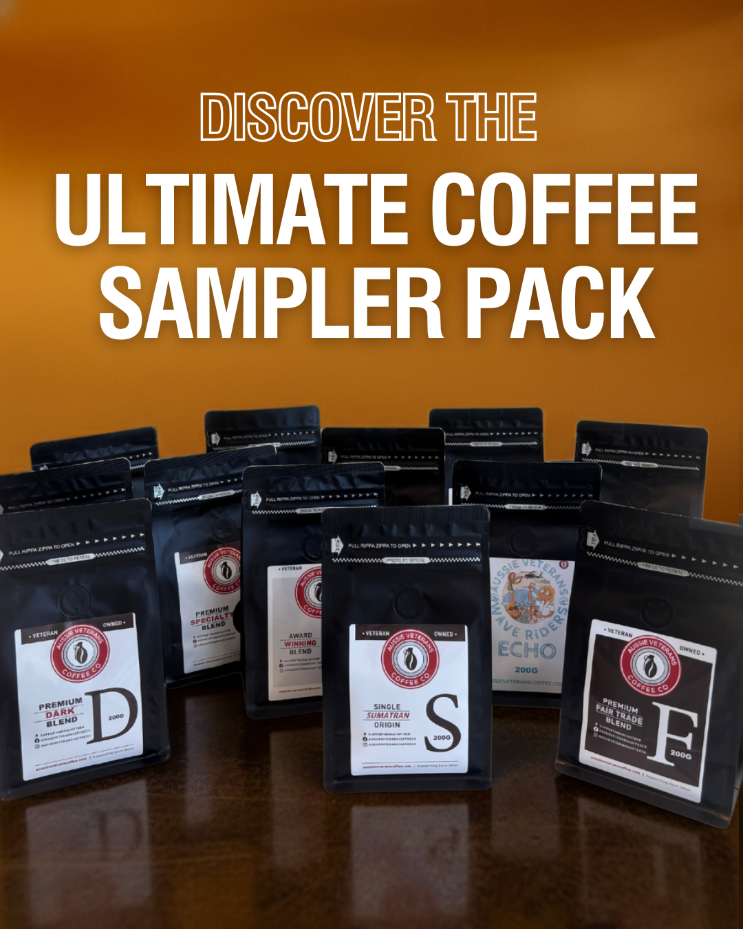 Aussie Veterans Coffee CO. Facebook ad: Experience Top-notch Quality in Every Cup