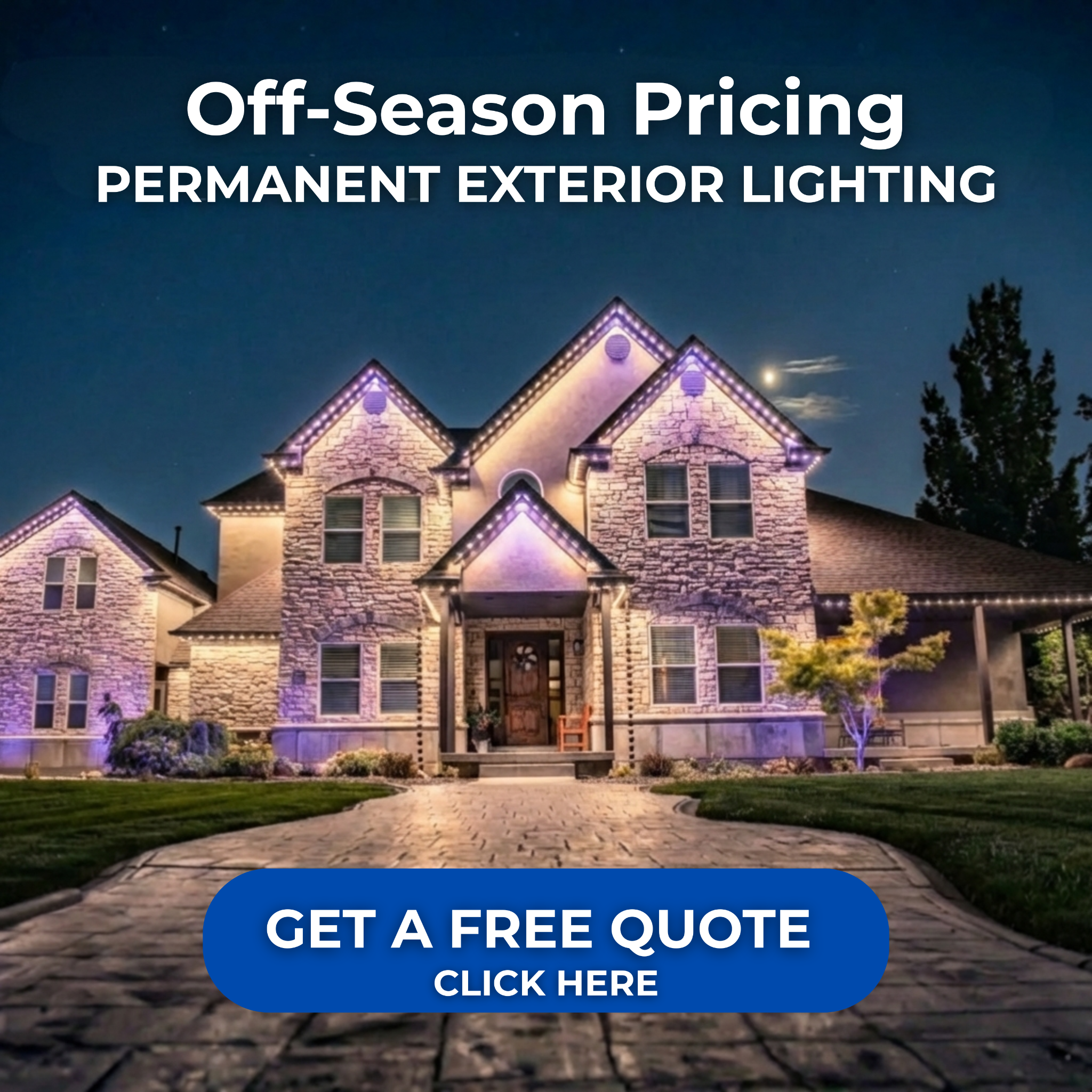 WhoDat Permanent Lighting Facebook ad: Transform Your Home's Exterior With Permanent Lighting