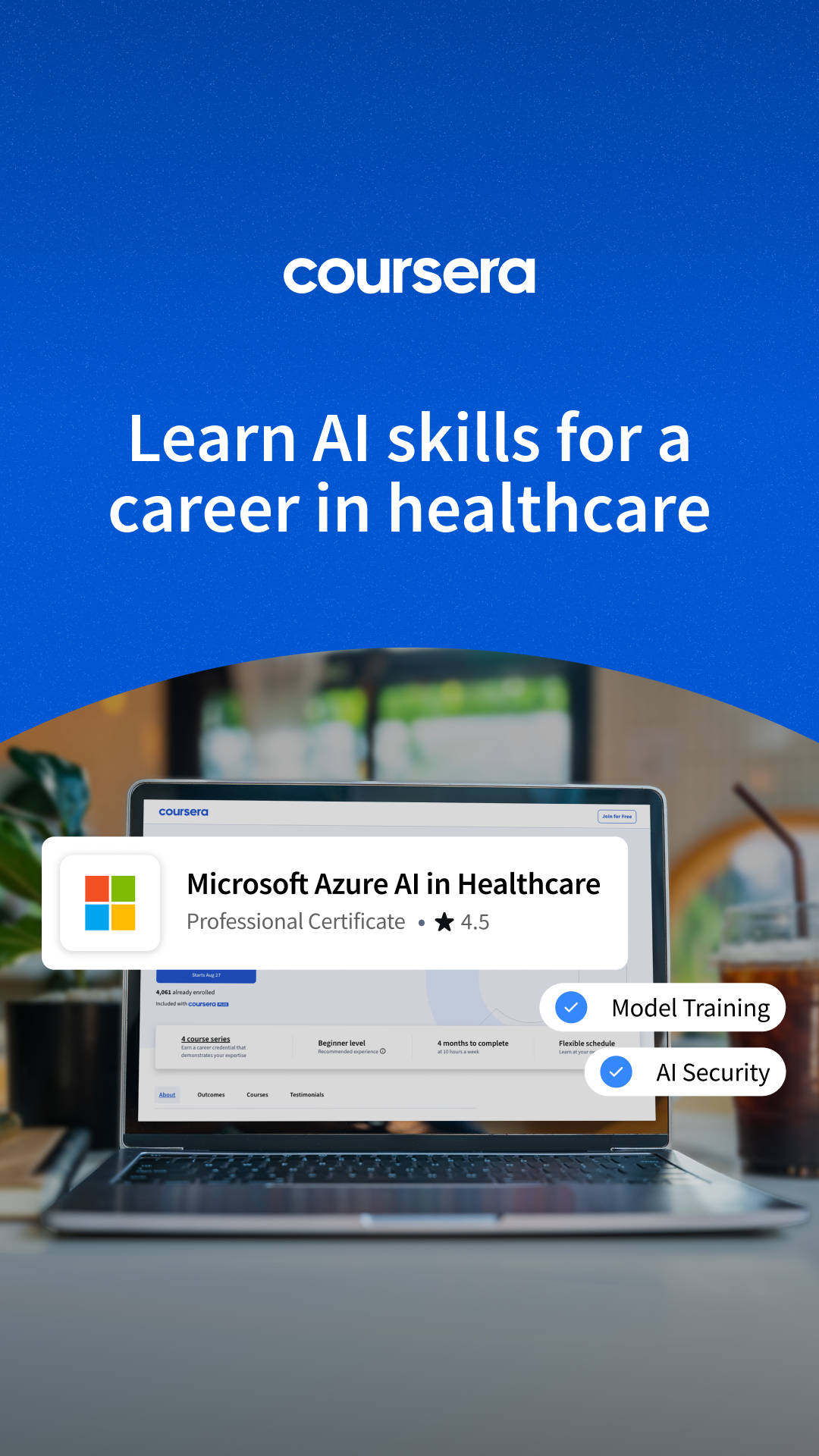 Coursera Facebook ad: Start learning today
