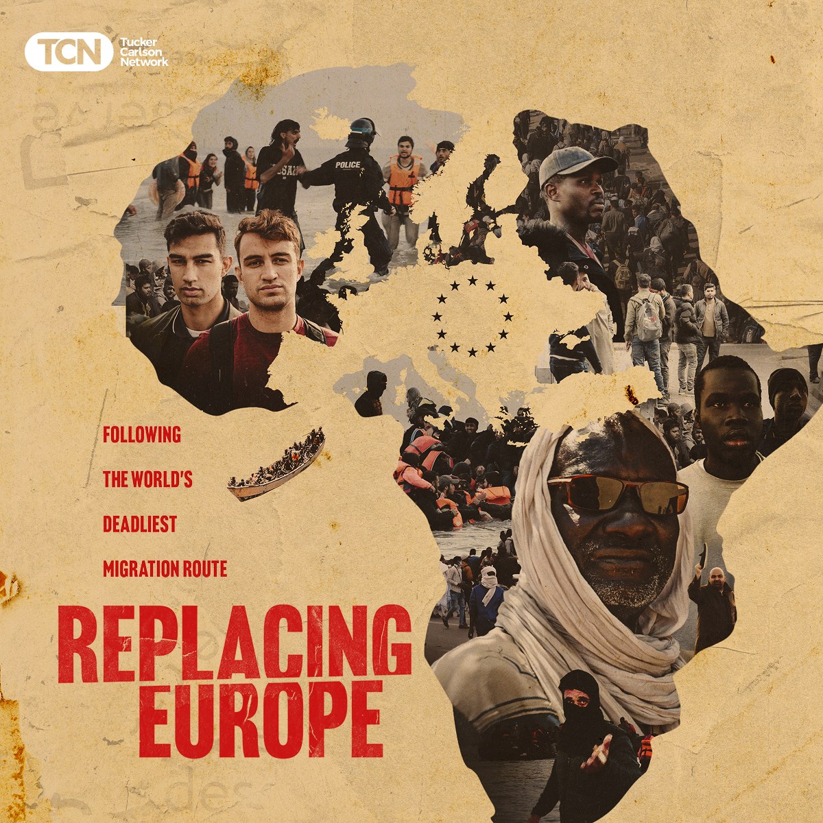 Tucker Carlson Facebook ad: Replacing Europe: Following the World's Deadliest…