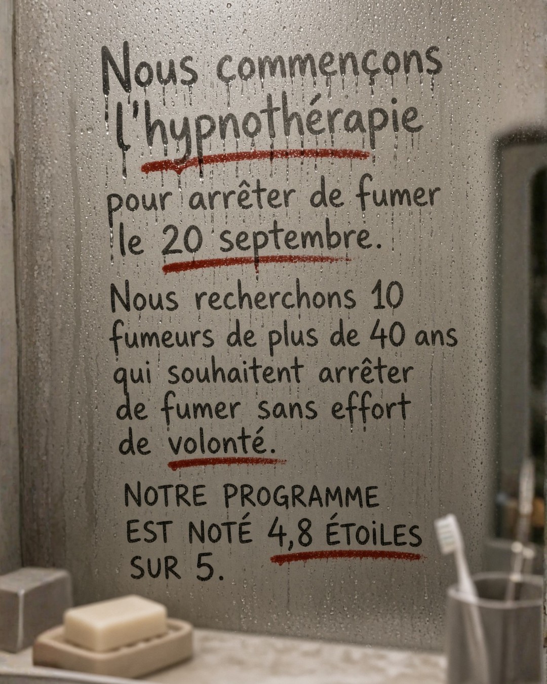 Hypnozio: power of hypnotherapy Facebook ad: Arrêter de fumer d'une manière qui semble vraiment facile