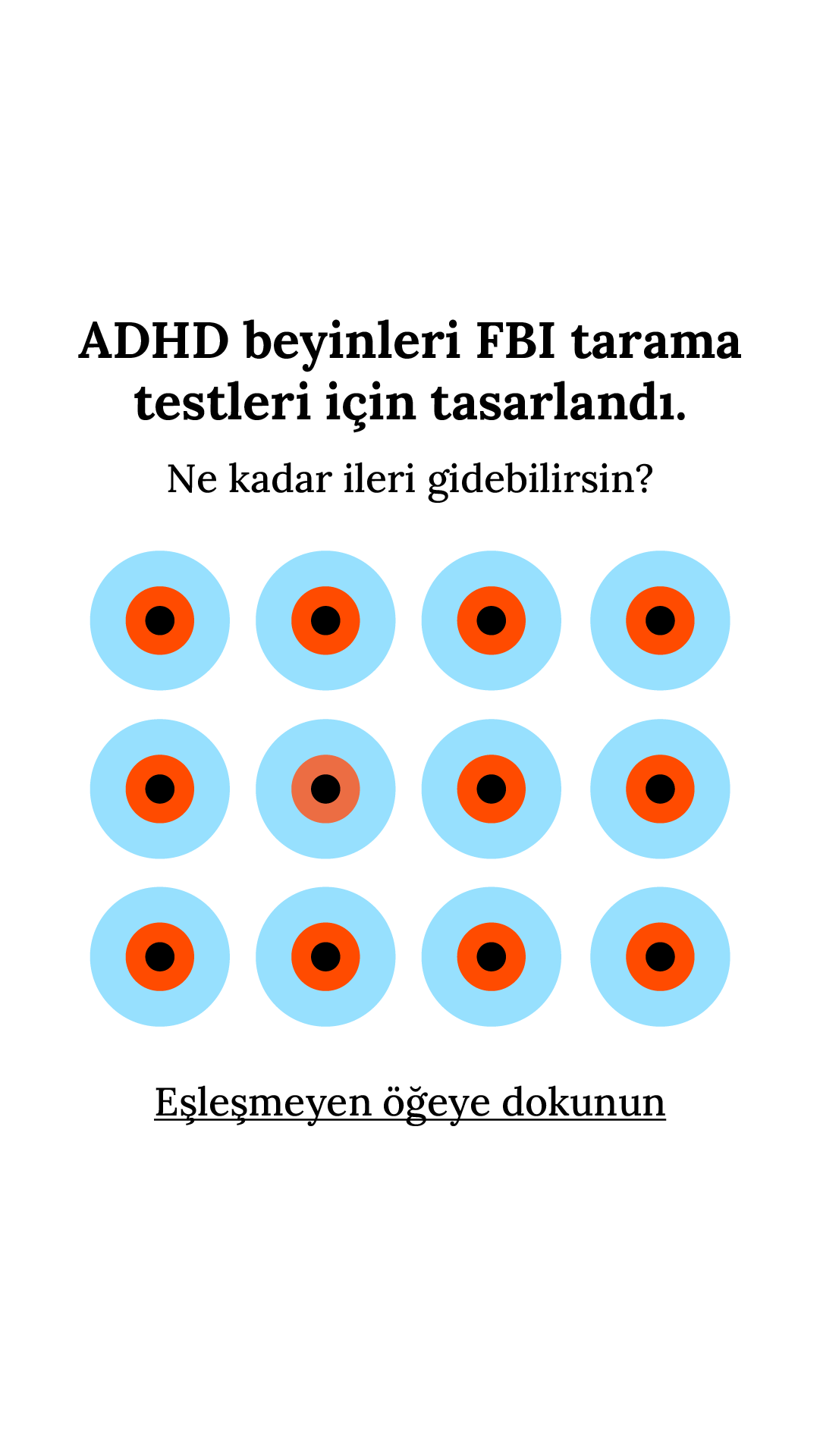 International Brain Test Facebook ad
