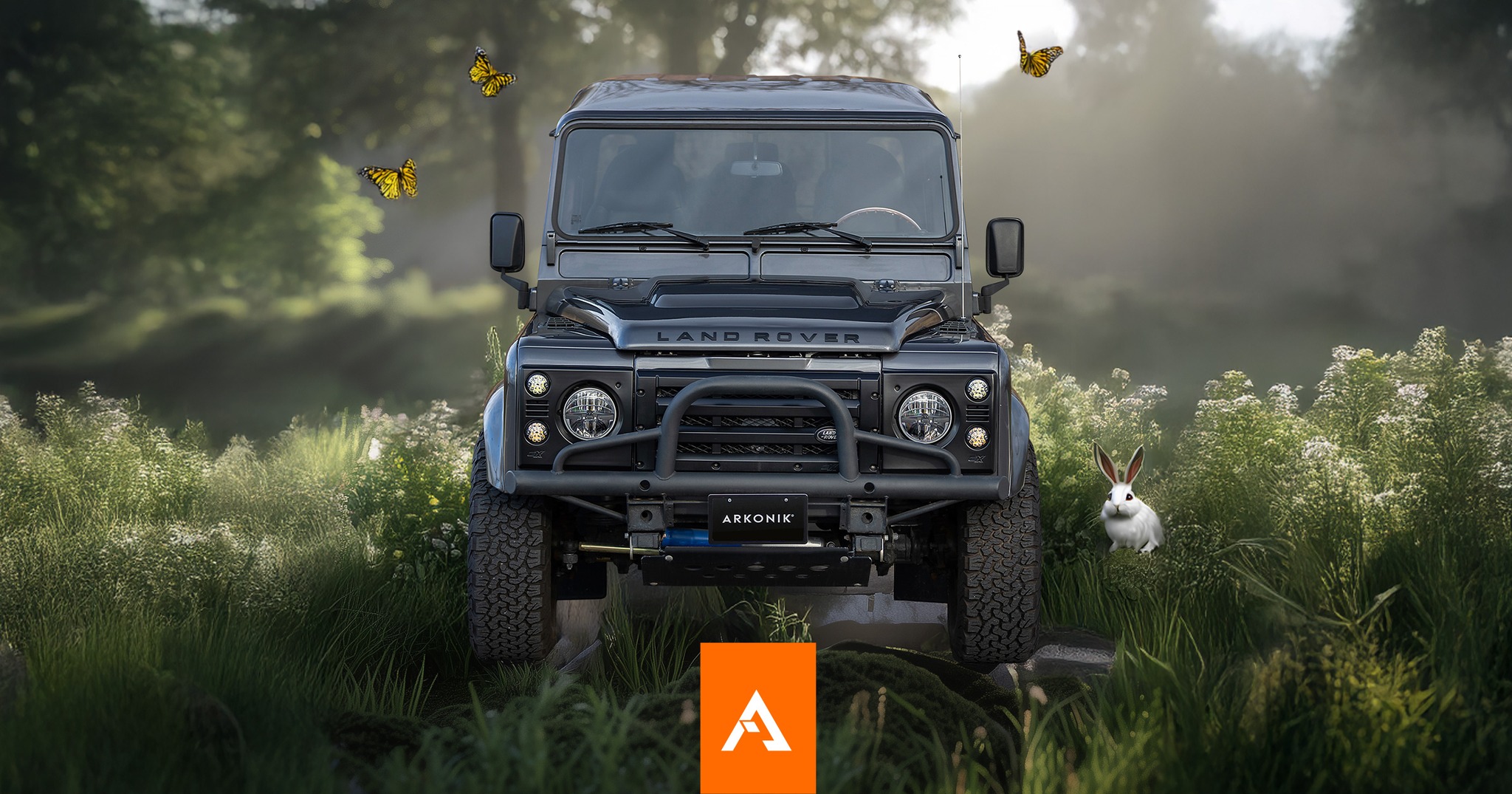Arkonik Facebook ad: Defender 90 and 110 for sale. Customized Land Rover…