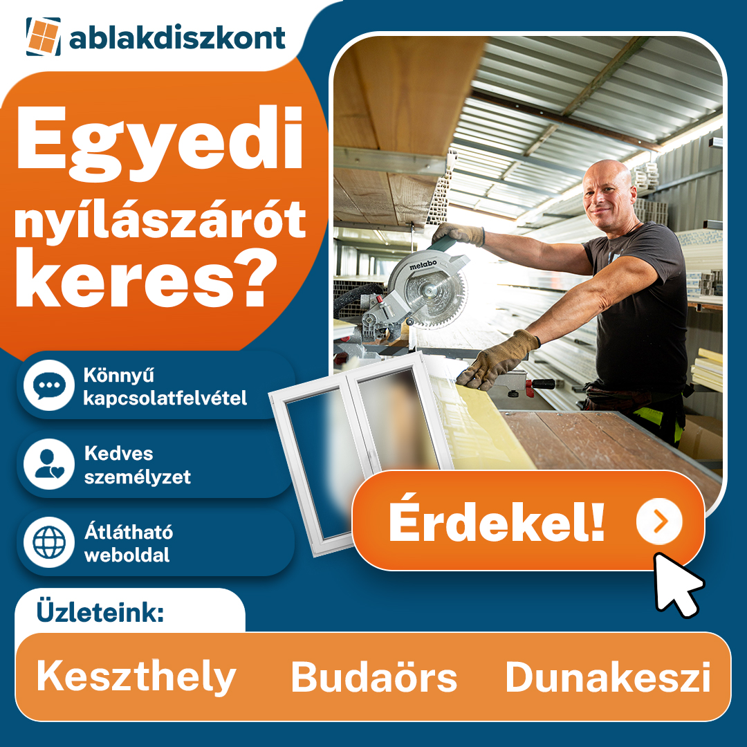 Ablakdiszkont Dunakeszi Facebook ad: Egyedi nyílászárót keres?