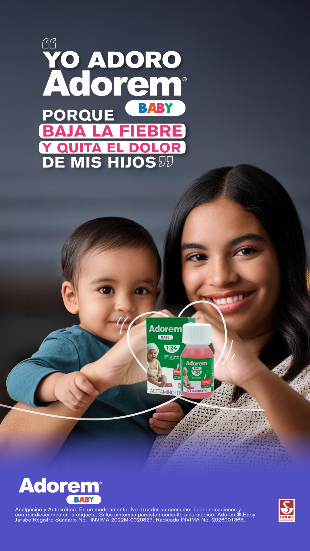 Adorem Colombia Facebook ad: Confía en Adorem para el bienestar de tus hijos