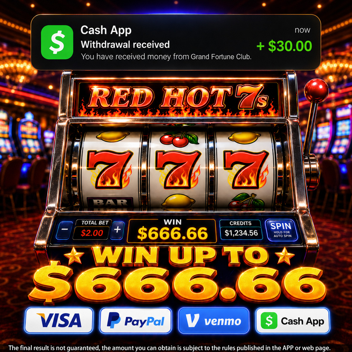 Grand Fortune Casino Facebook ad