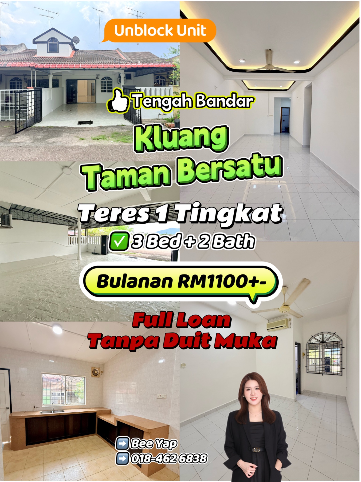 Rumah Anak Johor Facebook ad: Single Storey Terrace 22x70