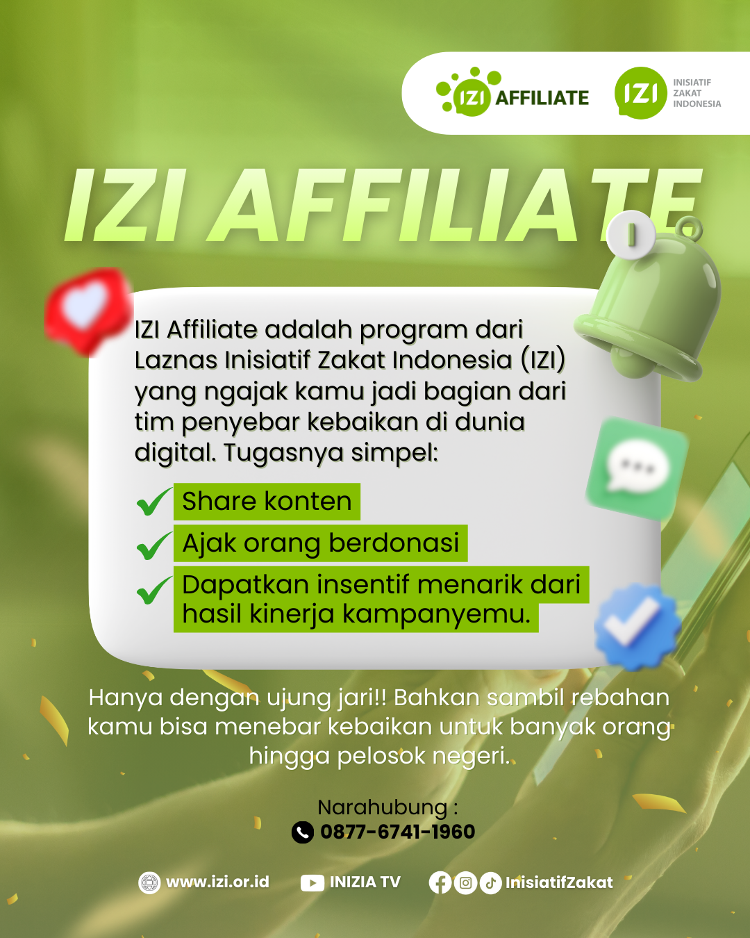 Inisiatif Zakat Indonesia Facebook ad: Bergabung IZI Affiliate