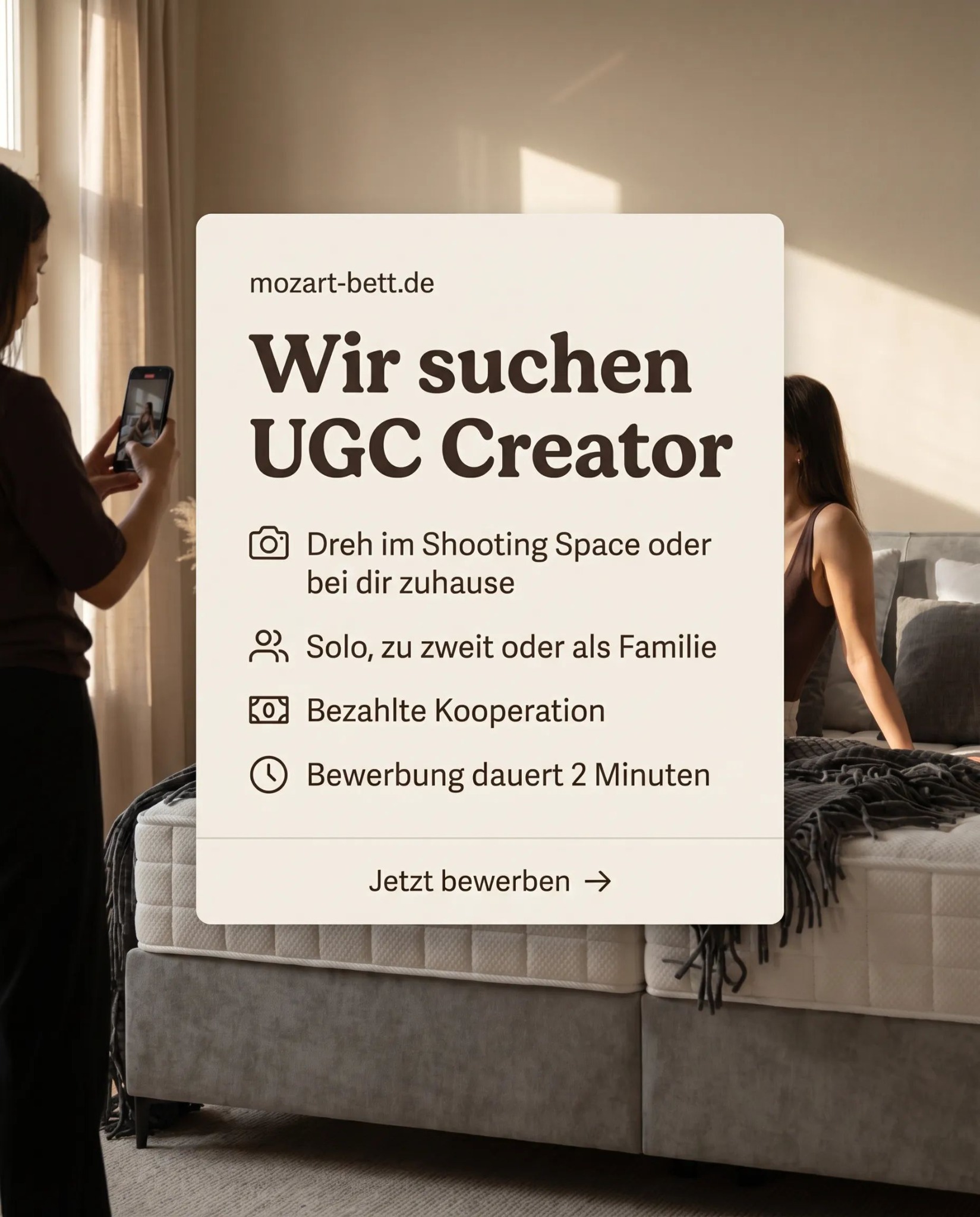 Mozart Bett Facebook ad