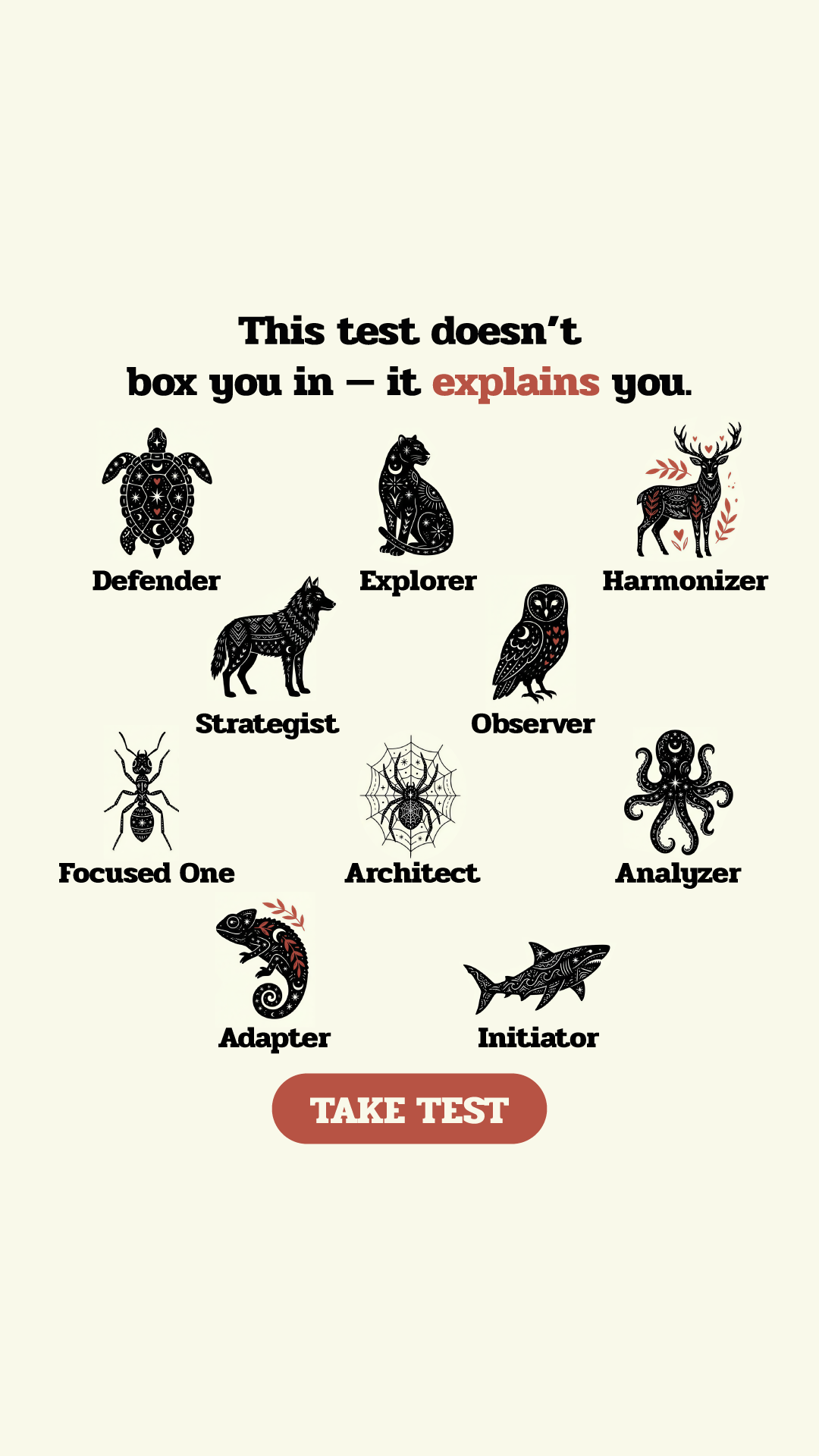 Personality Type Facebook ad