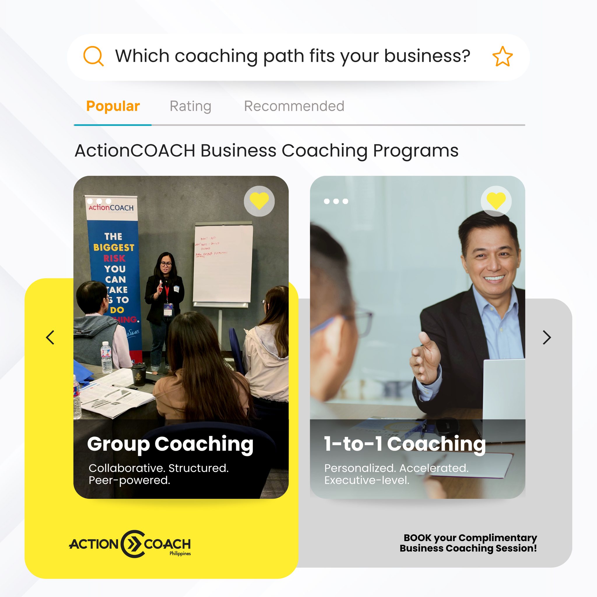 ActionCOACH Philippines Facebook ad