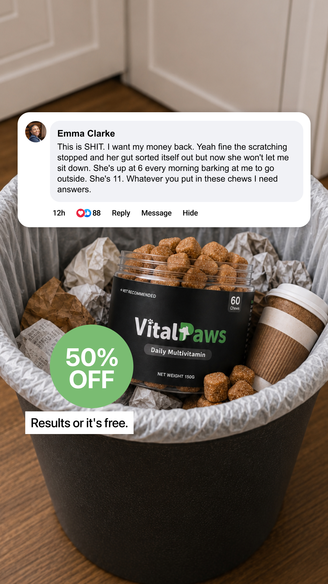 VitalPaws Facebook ad