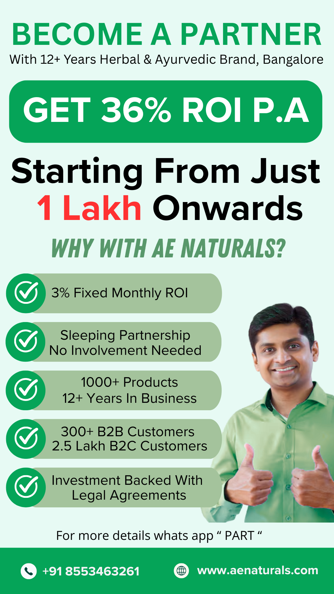 AE Naturals India Facebook ad from Nov 8, 2025