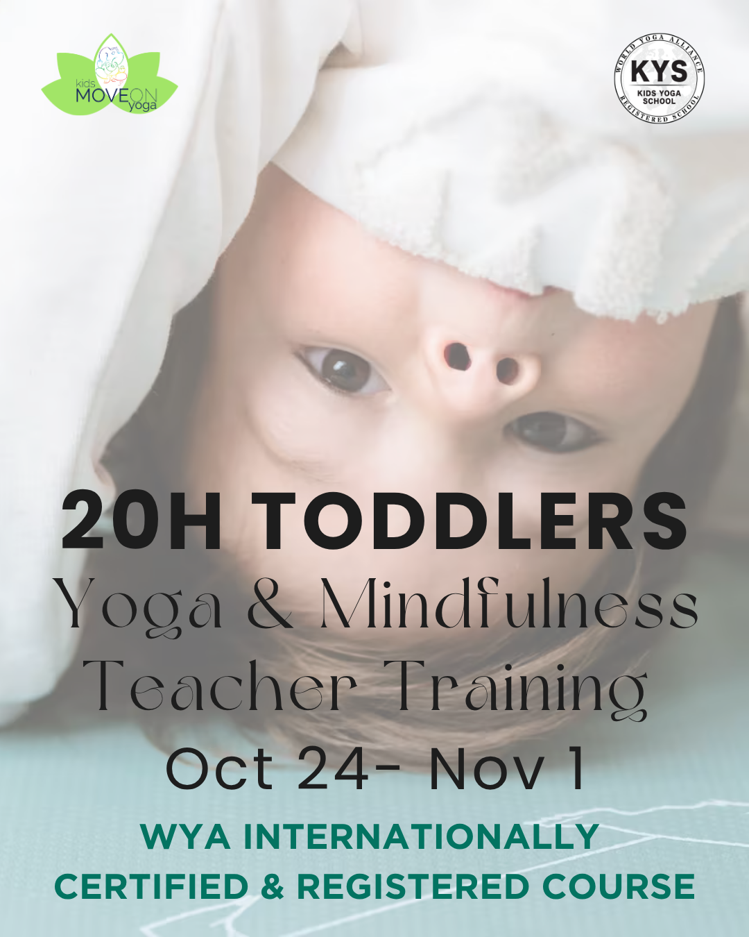 MOVE ON YOGA DUBAI Facebook ad: Toddler' Yoga Training · Starts 24 Oct