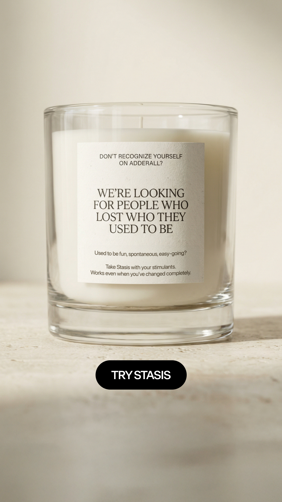 Stasis Facebook ad