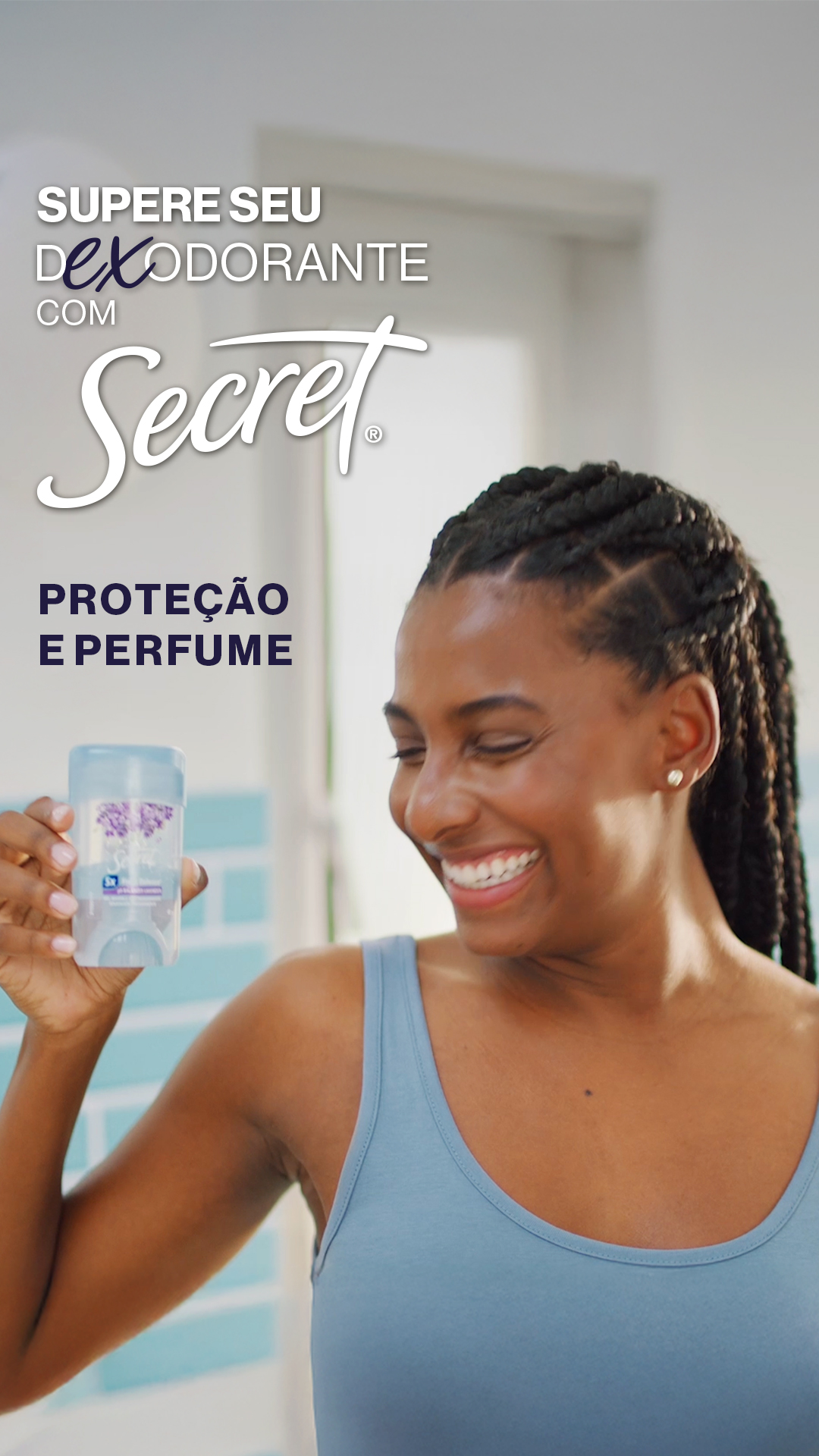 Secret Desodorantes Brasil Facebook ad from May 1, 2026
