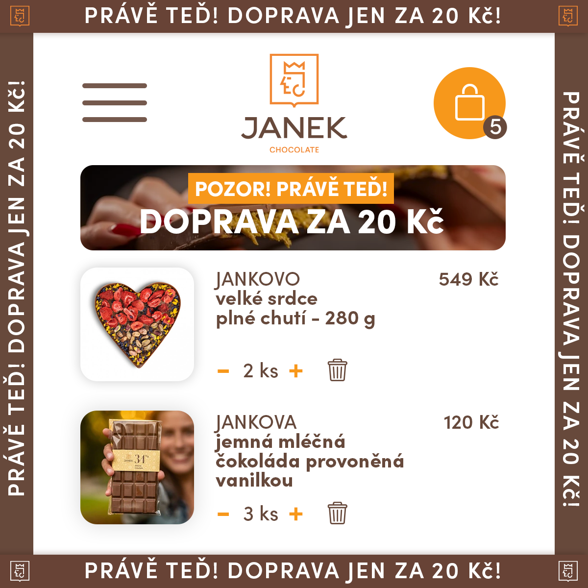 Čokoládovna JANEK Facebook ad