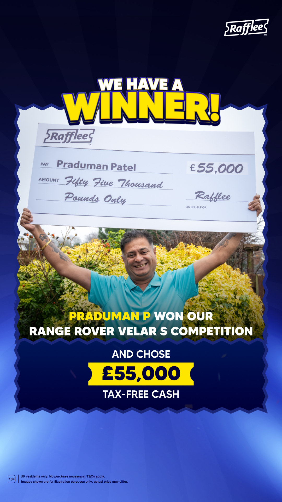 Rafflee Facebook ad