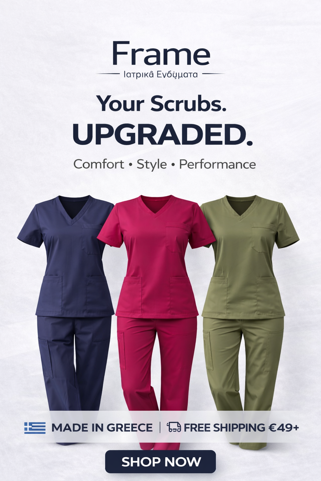 Frame Medical Scrubs Facebook ad