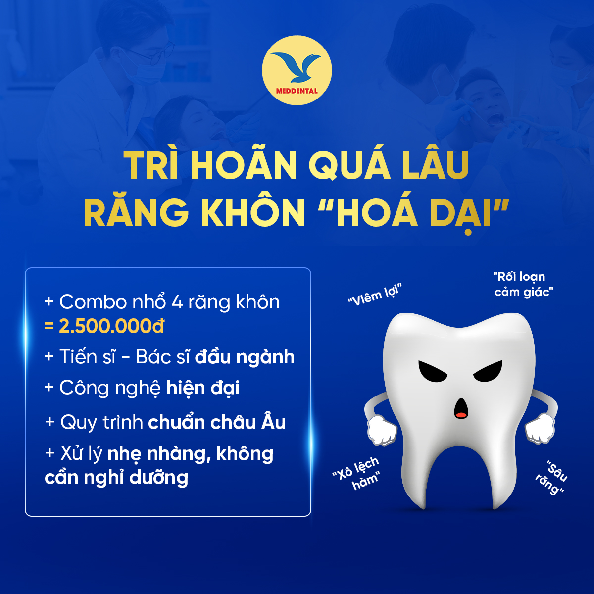 Hệ Thống Nha Khoa Medlatec - MedDental Facebook ad: Giải Quyết Nỗi Đau Răng Khôn Ngay Hôm Nay