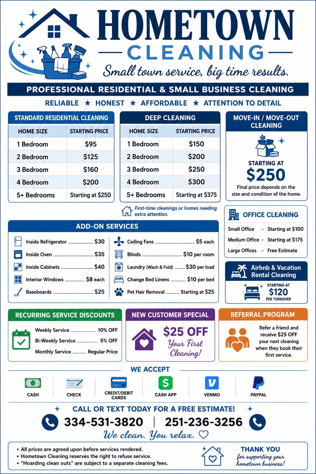 Hometown cleaning #1 Facebook ad