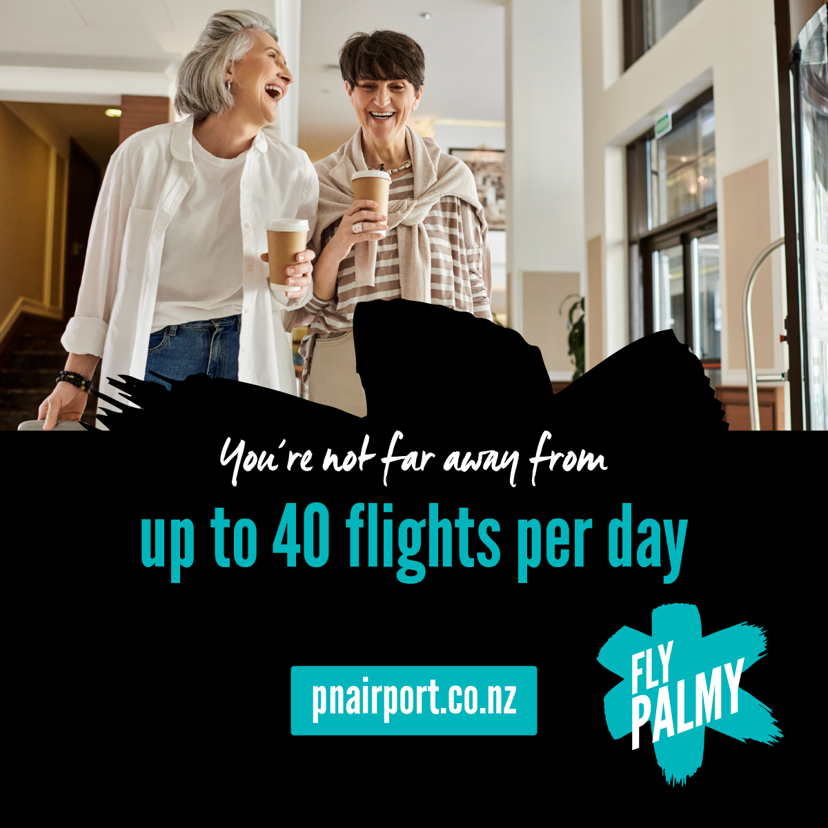 Palmerston North Airport Facebook ad from Jul 13, 2026