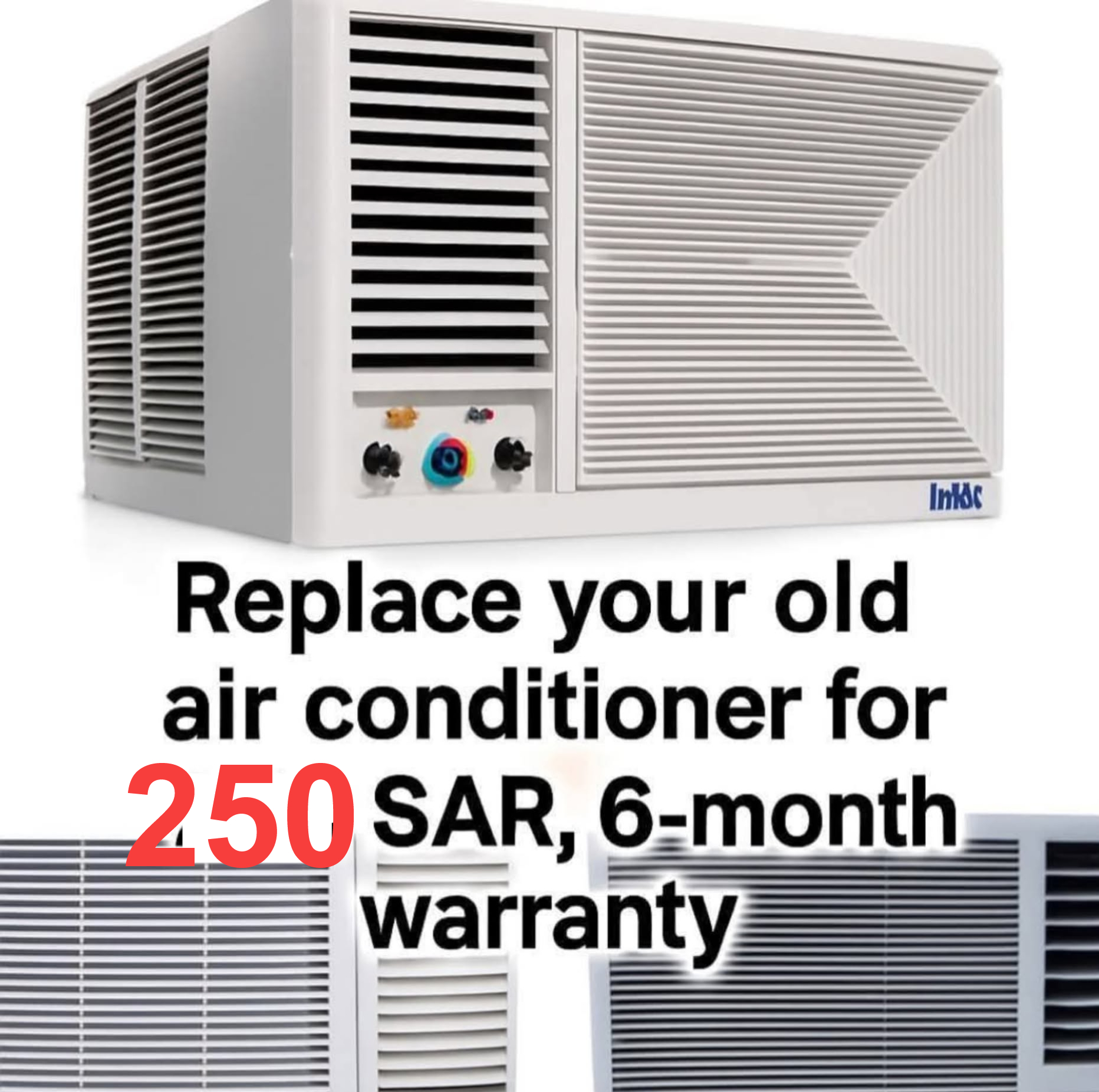 Al-Sharif Air Conditioners Buy-Sell Facebook ad: Don’t overpay for a new AC!