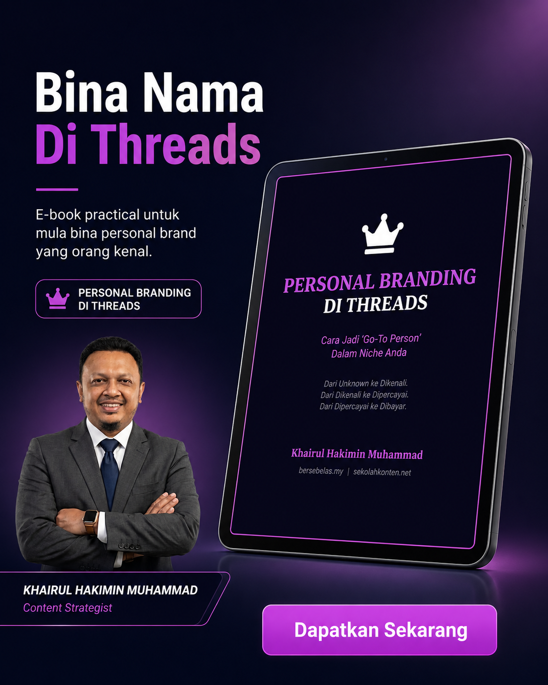 Khairul Hakimin Muhammad Facebook ad: E-BOOK: Personal Branding Di Threads