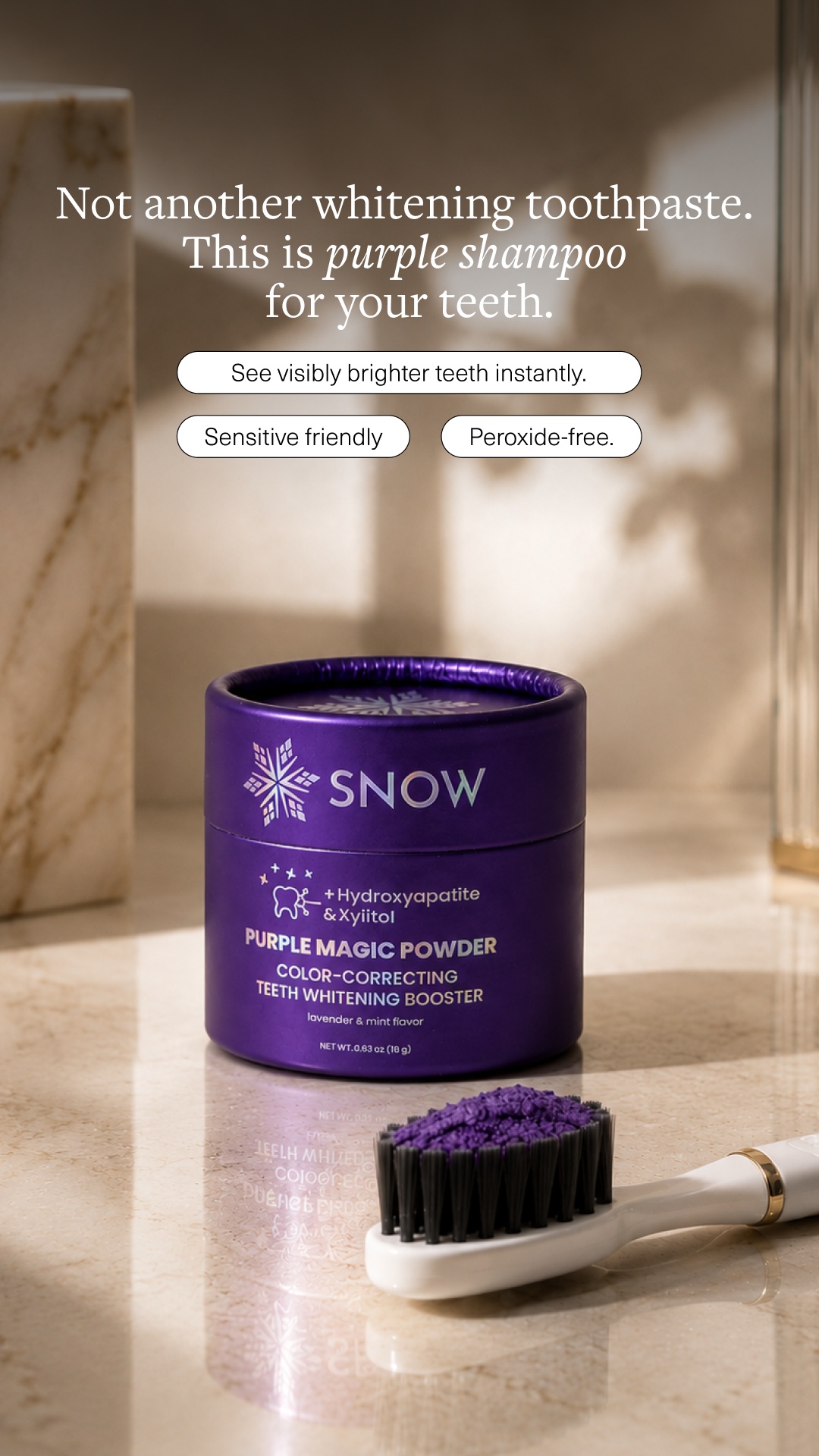 SNOW Teeth Whitening Facebook ad