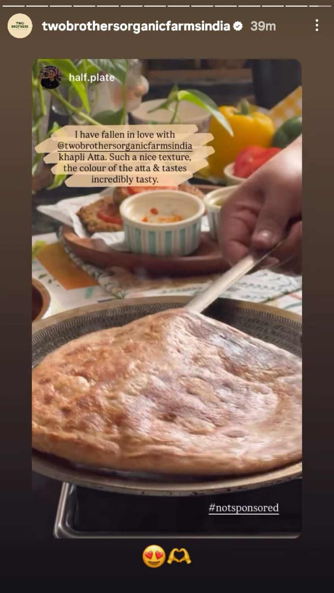 Two Brothers Organic Farms Facebook ad