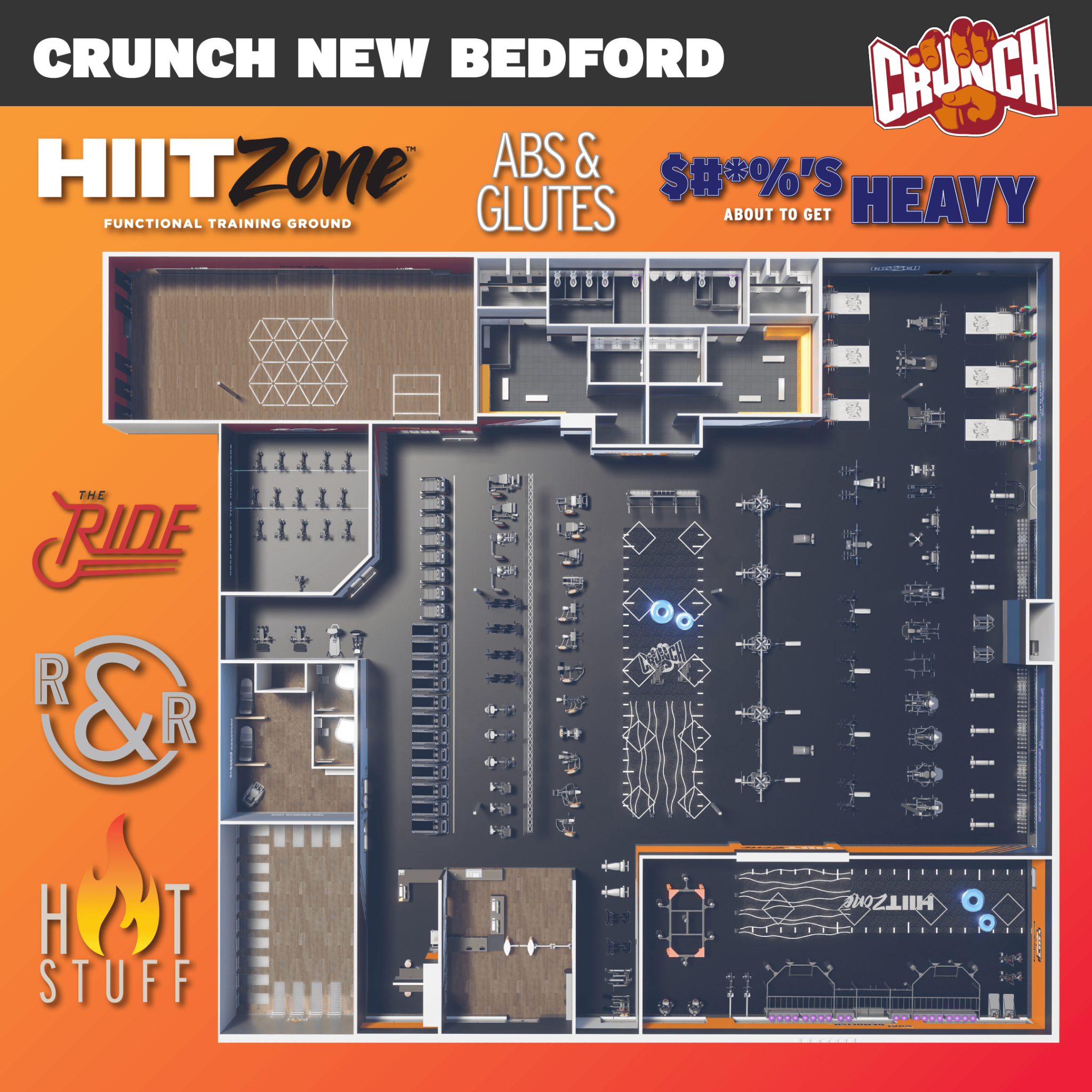 Crunch Fitness Facebook ad: Reserve your rate NOW! No Commitments!