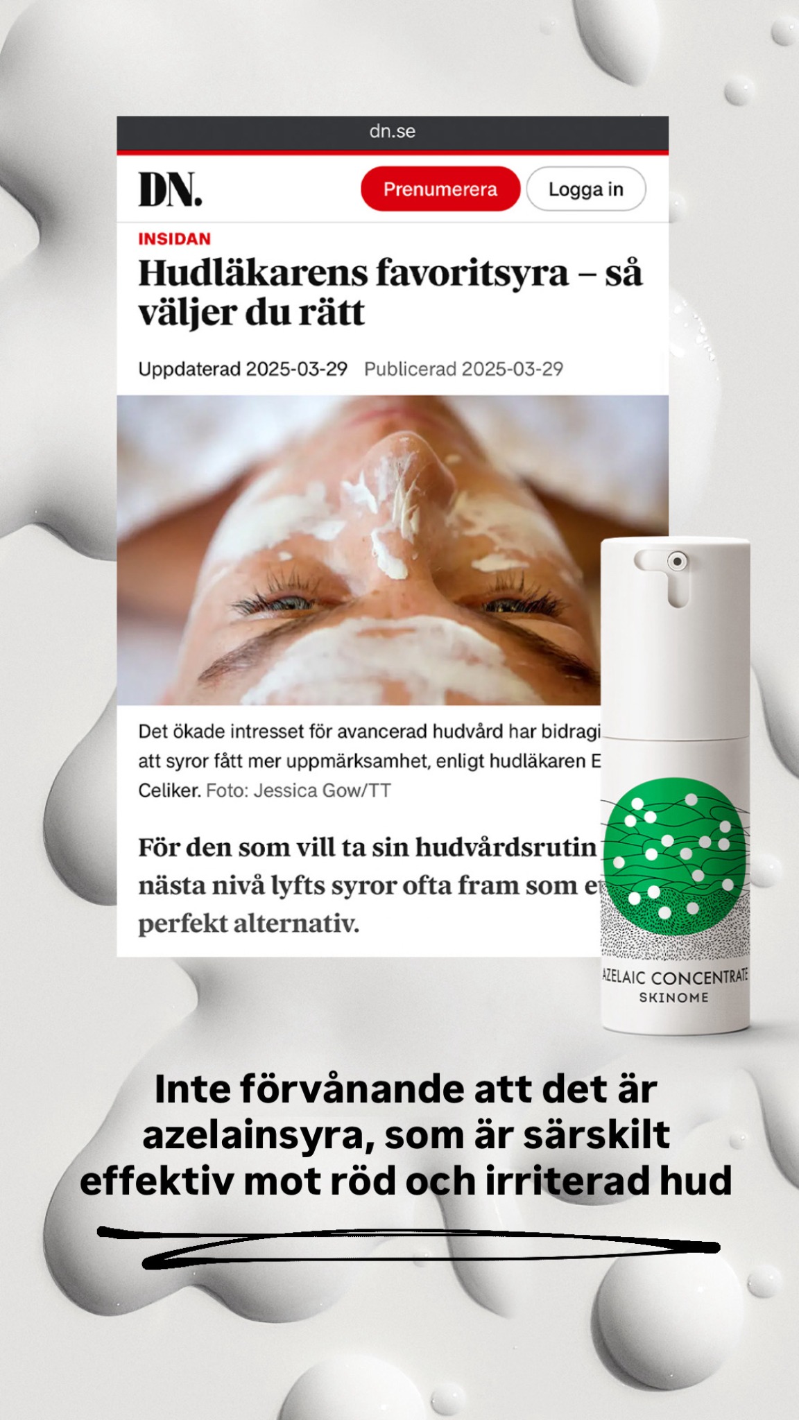 Skinome Facebook ad