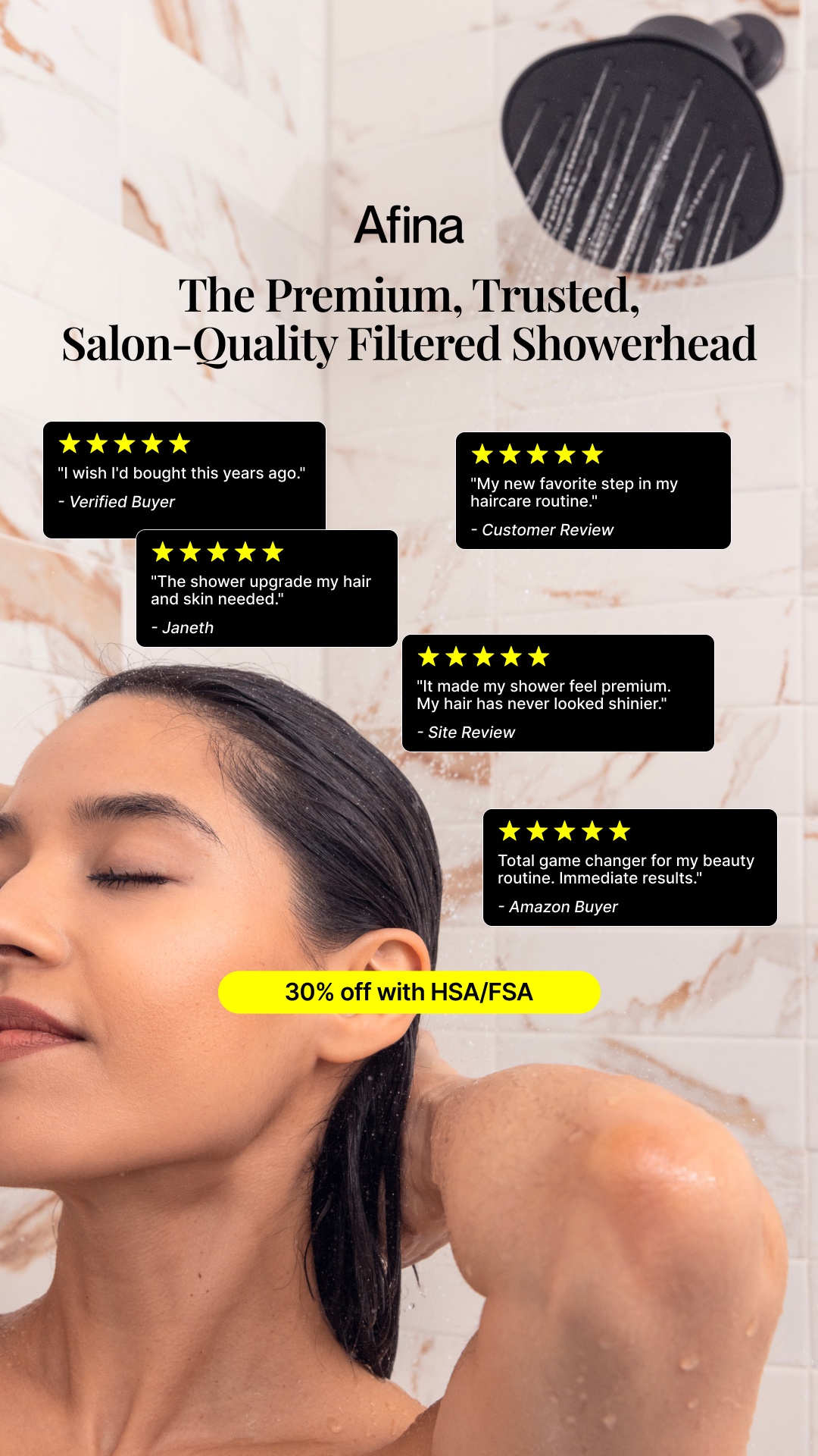 Afina Water Wellness Facebook ad