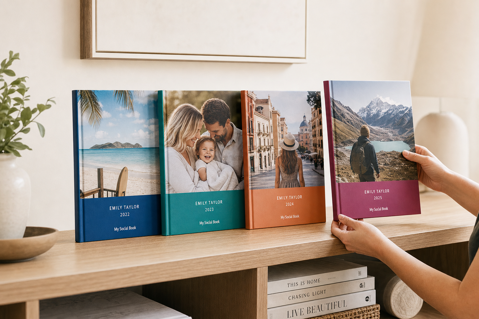 My Social Book Facebook ad: Your 2025 deserves its own book
