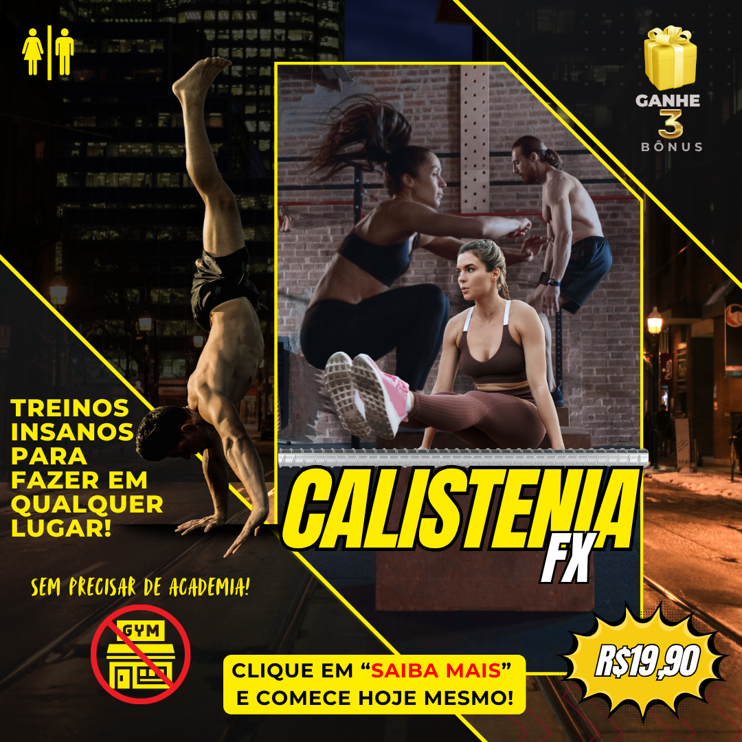POWER GYM STORE Facebook ad: Do Zero à Alta Performance com a Calistenia FX