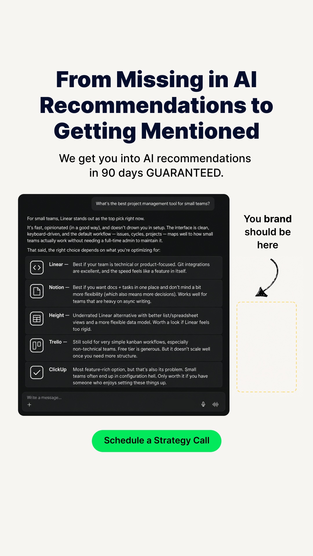 Launch Club AI Facebook ad: Your Competitors Are In ChatGPT. You're Not.
