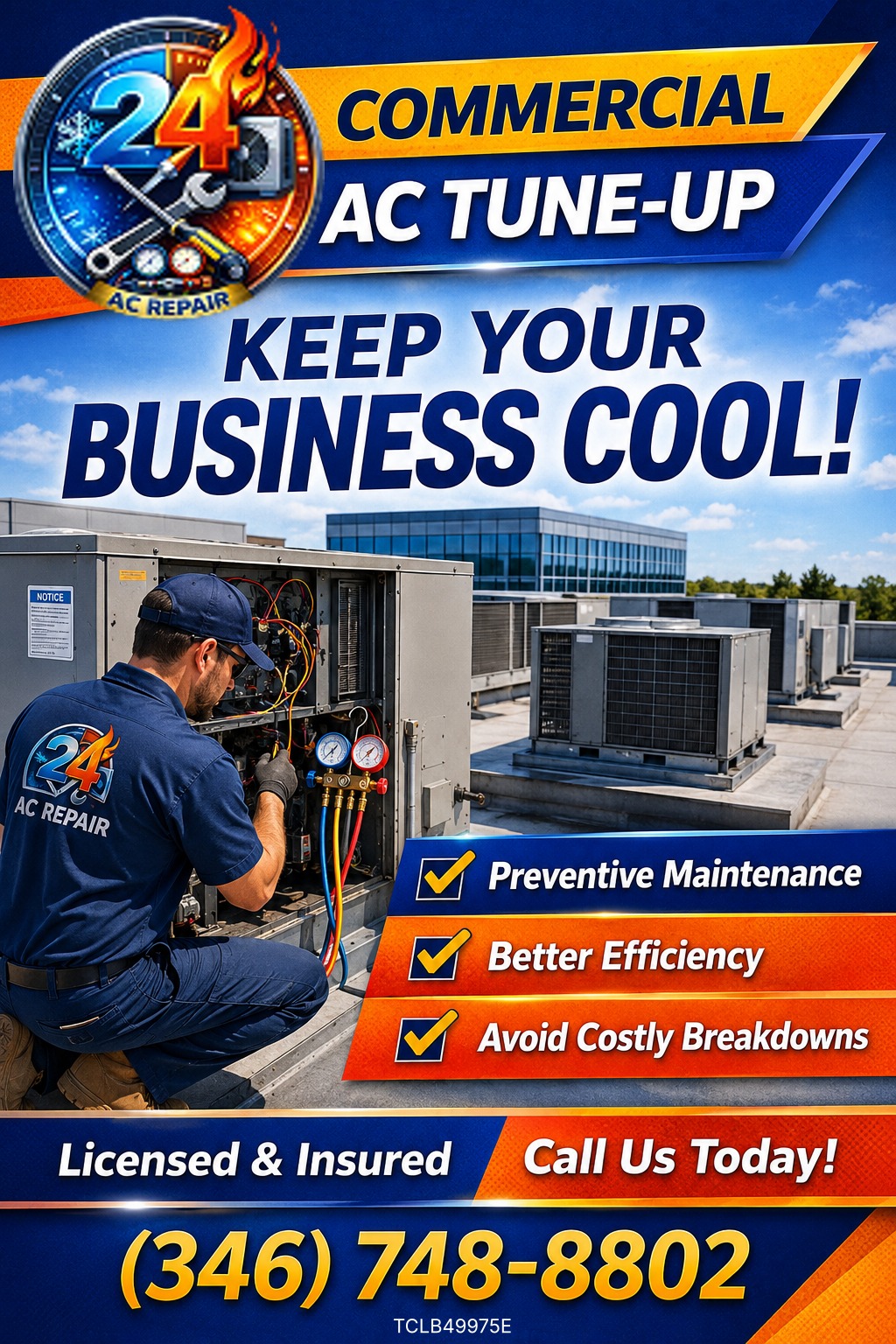 24 AC Repair Facebook ad: Landlords and multi-unit owners: AC issues turn into…