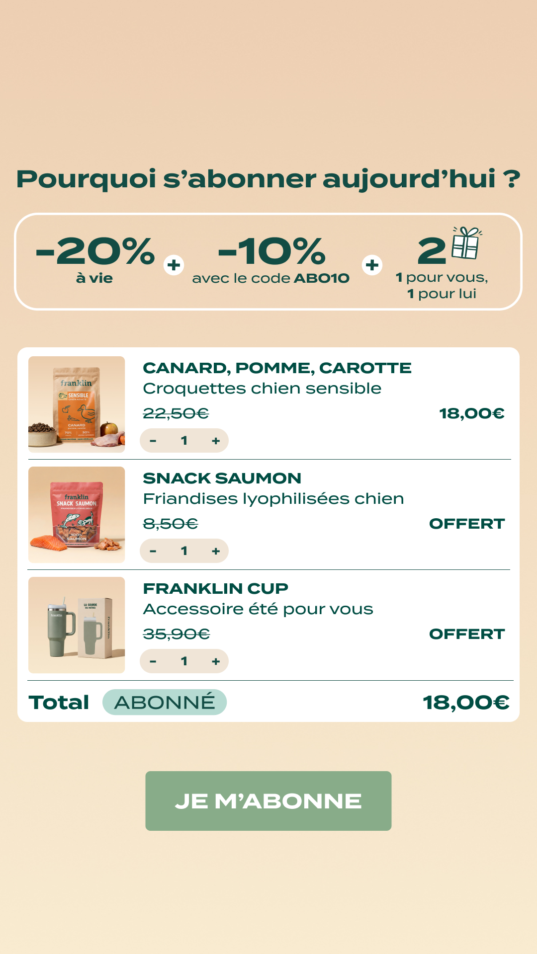 Franklin Pet Food Facebook ad
